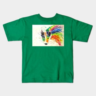 Colourful Rainbow Badger Kids T-Shirt